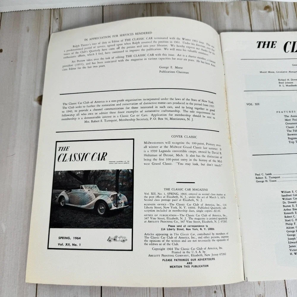 The Classic Car 1964 Full Year Set Vol XII Quarterly Magazines Auto History